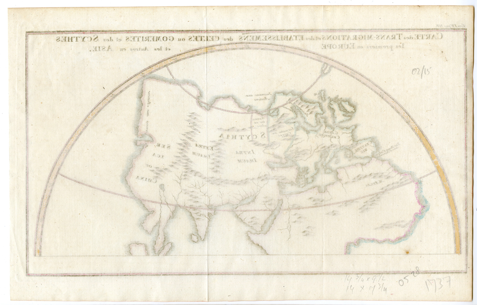, Antique Print-ANTIQUE MAP-EUROPE-ASIA-CELTICS-SCYTHES-Pluche-1736, Pictura Antique Prints