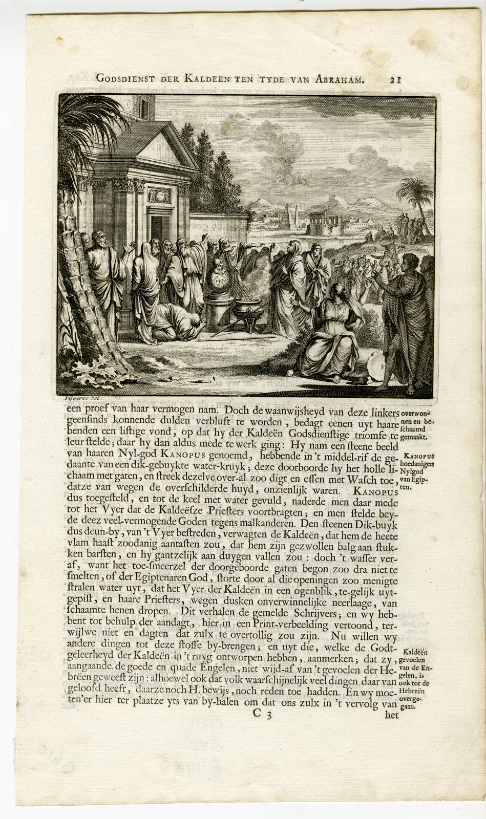 , Antique Print-KALDEEN-KANOPUS-EGYPT-Anonymous-1700, Pictura Antique Prints