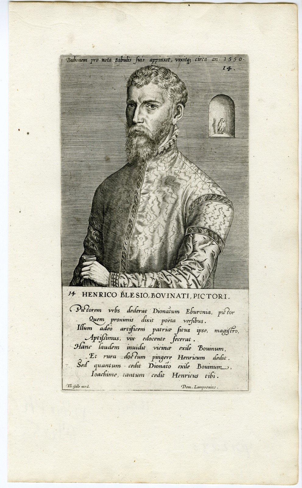 , Antique Print-PAINTER-HENERICO-BLESIO-HENRI BLES-Galle-1694, Pictura Antique Prints
