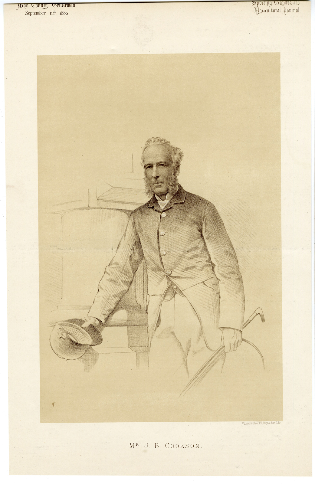, Antique Print-PORTRAIT-J.B. COOKSON-ENGLAND-Brooks-1880, Pictura Antique Prints