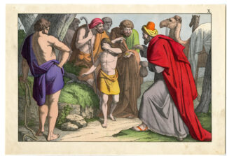 Antique Print-RELIGIOUS -JOSEPH SOLD-Anonymous-1870