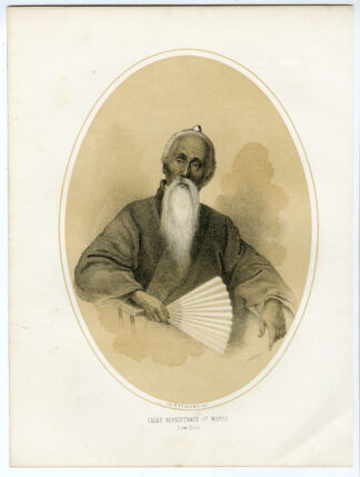 Antique Print-CHIEF OF NAPHA-JAPAN-Perry-Heine-1857