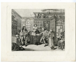 Antique Print-MARRIAGE A LA MODE-PL. 3-Hogarth-1822