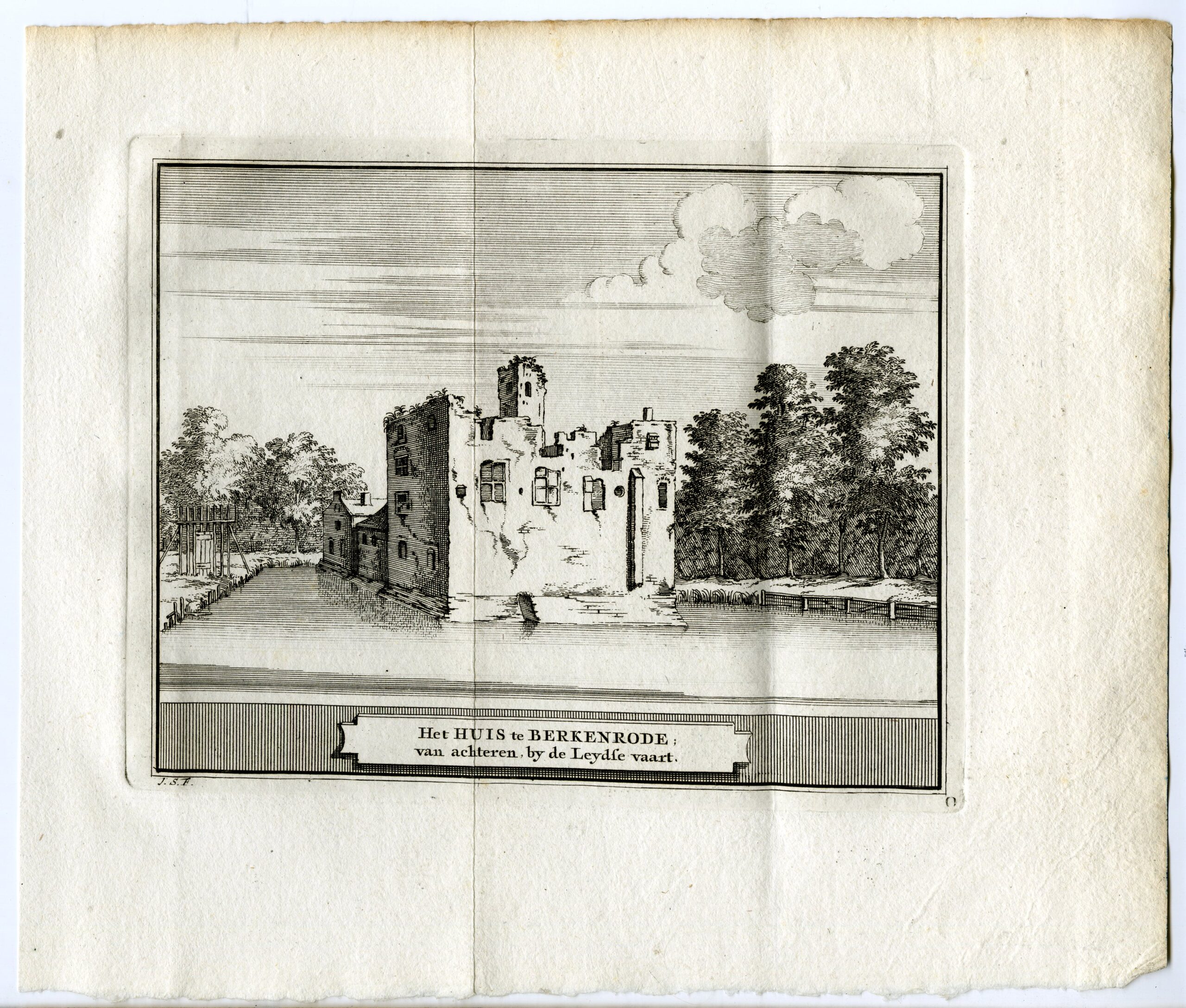 , Antique Print-BERKENRODE CASTLE-Schijnvoet-1774, Pictura Antique Prints