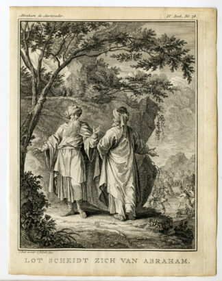 Antique Print-RELIGIOUS -ABRAHAM-LOT-Anonymous-1754