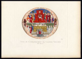 Antique Print-VISCONTI-DUKE-MILAN-COSTUME-14TH CENTURY-P 62-Bonnard-Mercuri-1860