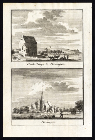 Antique print-NIJMEGEN-HUIS PERSINGEN-NETHERLANDS-Arkstee-1733