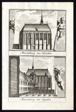 Antique print-NIJMEGEN-MARIENBURG-NETHERLANDS-Arkstee-1733