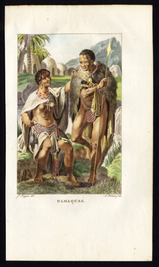 Antique Costume Print-NAMA PEOPLE-SOUTH AFRICA-Stuart-Portman-Kuyper-1802