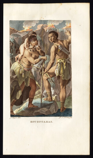 Antique Costume Print-HOUZOUANAS PEOPLE-SOUTH AFRICA-Stuart-Portman-Kuyper-1802