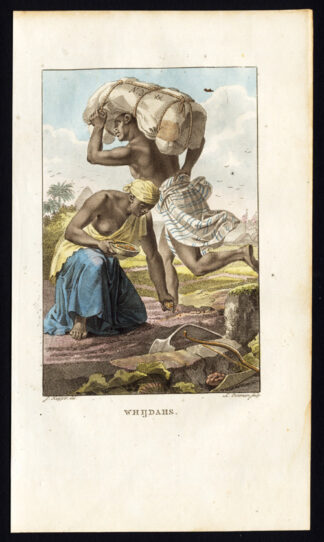 Antique Costume Print-WHYDAH KINGDOM-BENIN-AFRICA-Stuart-Portman-Kuyper-1802