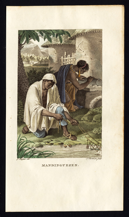 , Antique Costume Print-MANDINKA-SIERRA LEONE-AFRICA-Stuart-Portman-Kuyper-1802, Pictura Antique Prints