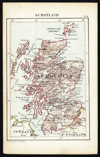 Lb1971 416x652 Antique Map-SCOTLAND-UNITED KINGDOM-UK-GREAT BRITAIN-Jacob Kuyper-1880