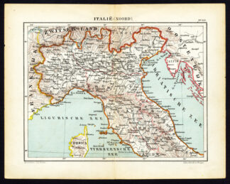 Antique Map-NORTHERN ITALY-Jacob Kuyper-1880