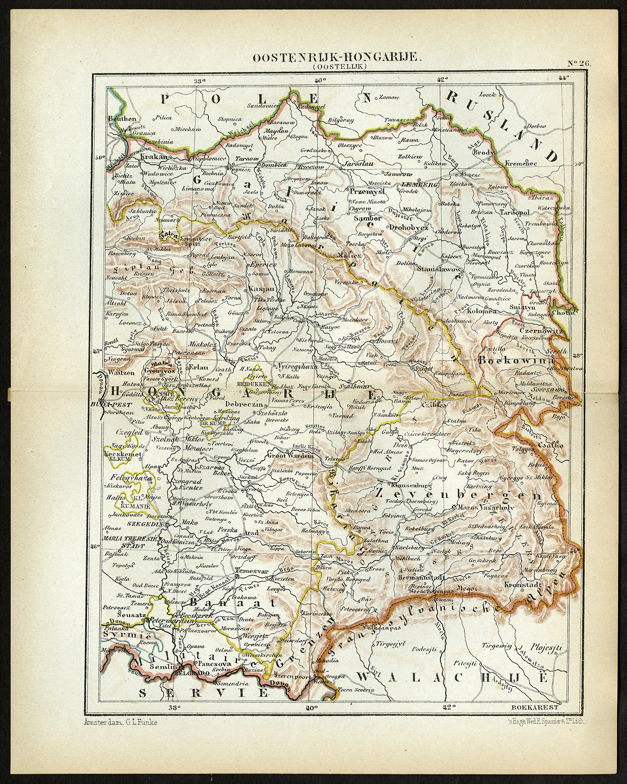 Lb1989 2 416x520 Antique Map-HUNGARY-TRANSYLVANIA-RUMANIA-GALICIA-Jacob Kuyper-1880