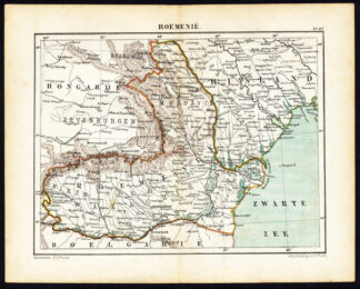 Antique Map-RUMANIA-BLACK SEA-MOLDAVIA-RUSSIA-Jacob Kuyper-1880