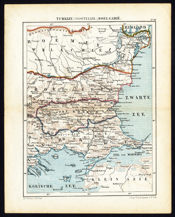 Lb1991 416x515 Antique Map-EAST TURKEY-BULGARIA-ASIA MINOR-RUMANIA-BLACK SEA-Jacob Kuyper-1880