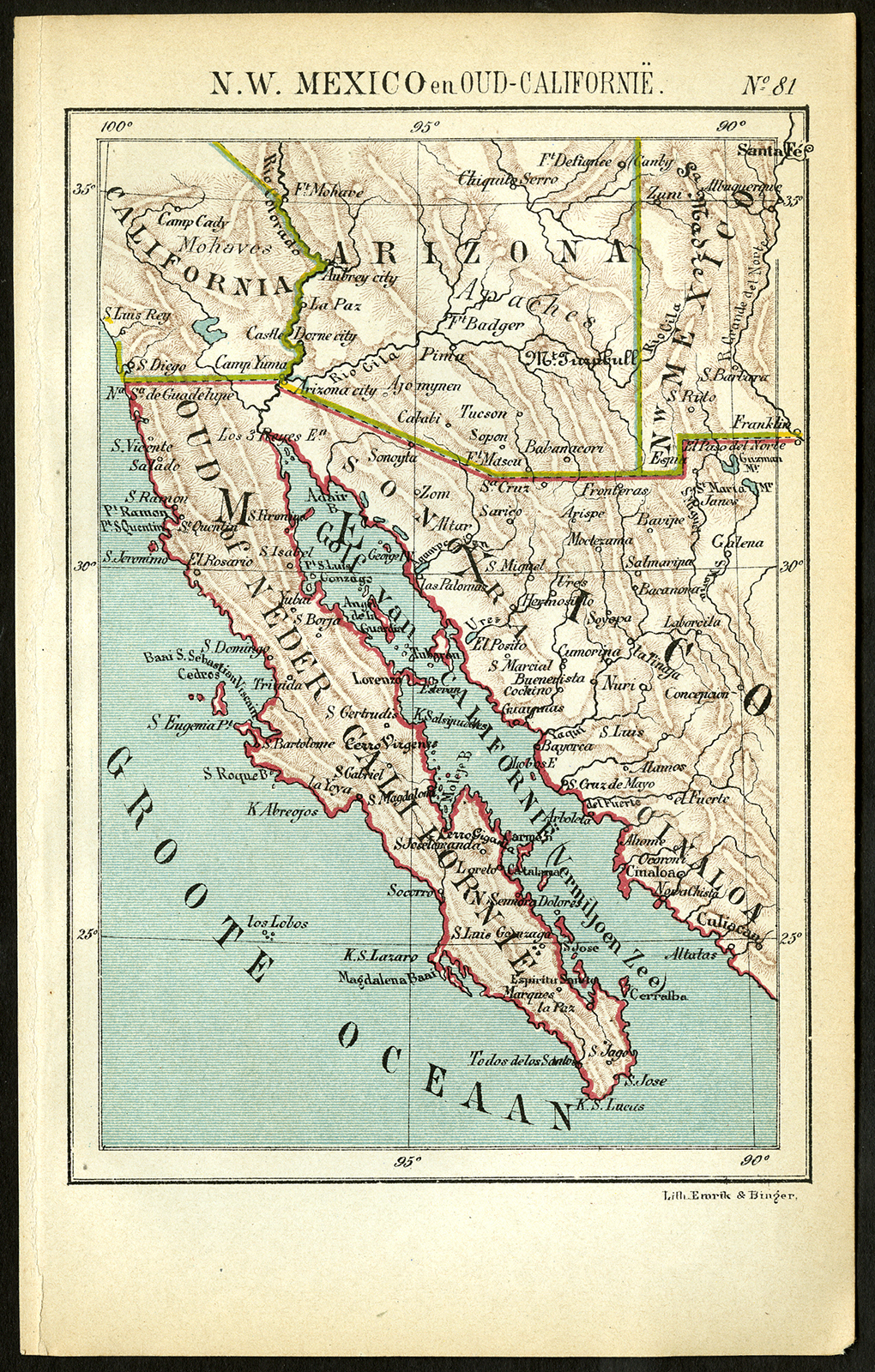 Lb2043 2 416x653 Antique Map-NORTH AMERICA-USA-CALIFORNIA-MEXICO-ARIZONA-Jacob Kuyper-1880
