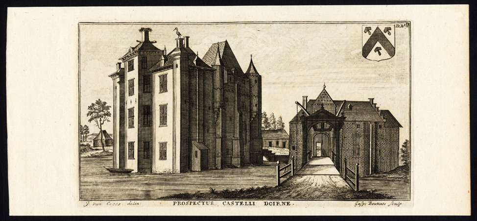 , Antique Print-CASTLE OF DEURNE-NETHERLANDS-Le Roy-Cantillon-1696, Pictura Antique Prints