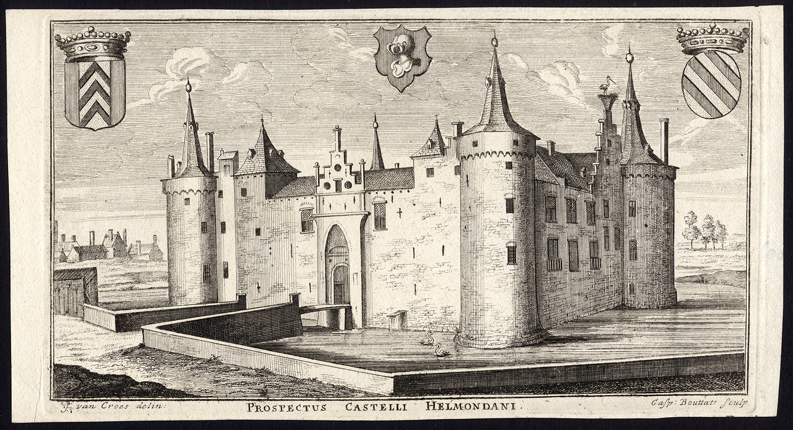 , Antique Print-CASTLE OF HELMOND-NETHERLANDS-Le Roy-Cantillon-1696, Pictura Antique Prints