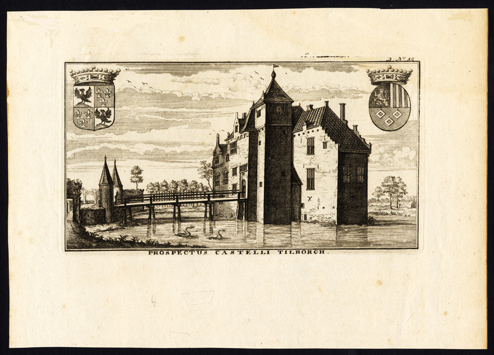 , Antique Print-CASTLE OF TILBURG-NETHERLANDS-Le Roy-Cantillon-1696, Pictura Antique Prints