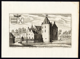 Antique Print-CASTLE-FRISSELSTEIN-VEGHEL-NETHERLANDS-Le Roy-Cantillon-1696