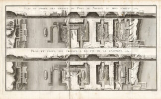 Antique Print-Pl.IV-BRIDGE ENGINEERING-NEUILLY-SEINE-VIEW-PLAN-Perronet-1782