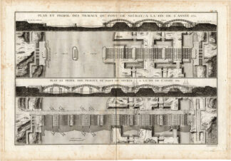 Antique Print-Pl.VII-BRIDGE ENGINEERING-NEUILLY-SEINE-PROGRESSION-Perronet-1782