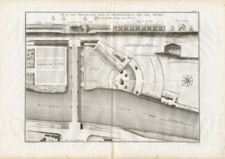 Antique Print-Pl.X-BRIDGE ENGINEERING-CONSECRATION-PREPARATION-Perronet-1782