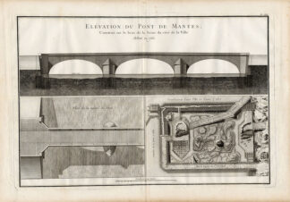 Antique Print-Pl.XXI-BRIDGE-ELEVATION-SEINE-MANTES-LIMAY-Perronet-1782