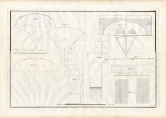 2 Antique Prints-Pl.XXIII-XXIV-BRIDGE-ENGINEERING-WOOD JOINT-ARCH-Perronet-1782