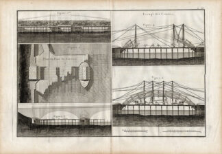 Antique Print-Pl.XXV-BRIDGE-SERVICE-LIFTING-ARCH-BEAM-STONE-Perronet-1782