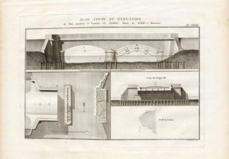 Antique Print-Pl.XXXIII-BRIDGE-ROZOY-SEZANNE-PARIS-ENGINEERING-Perronet-1782