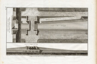 Antique Print-Pl.LVI-ENGINEERING-TOWPATH-CANAL-BRIDGE-BOURGOGNE-Perronet-1782