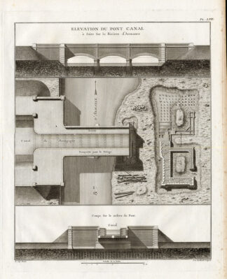 Antique Print-Pl.LVII-ENGINEERING-BRIDGE-CANAL-ARMANCE-Perronet-1782