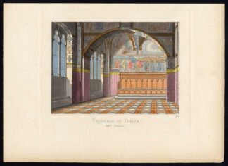 Antique Print-TRIBUNAL-BALIA-ITALY-14TH CENTURY-PLATE 72-Bonnard-Mercuri-1860