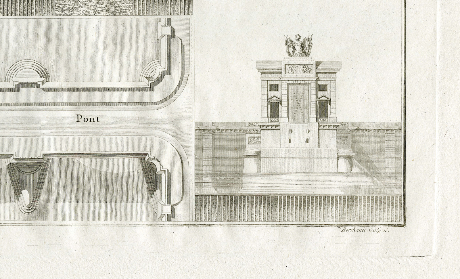 , Antique Print-Pl.XXXV-BRIDGE-NEVA-ST. PETERSBURG-BASCULE-RUSSIA-Perronet-1782, Pictura Antique Prints