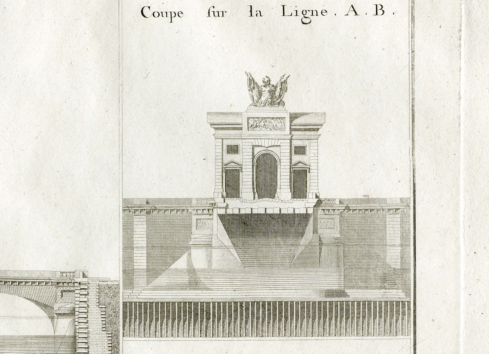 , Antique Print-Pl.XXXV-BRIDGE-NEVA-ST. PETERSBURG-BASCULE-RUSSIA-Perronet-1782, Pictura Antique Prints