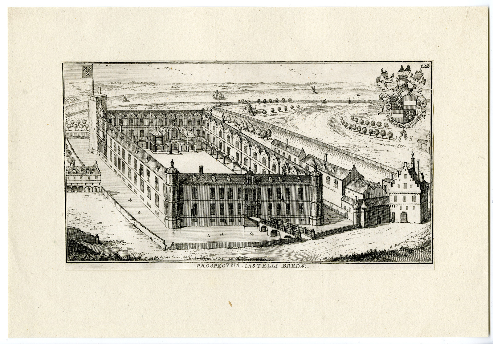 , Antique Print-CASTLE OF BREDA-NETHERLANDS-Le Roy-Cantillon-1730, Pictura Antique Prints