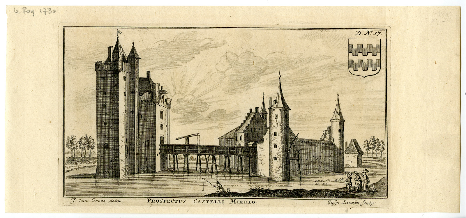 , Antique Print-CASTLE OF MIERLO-NETHERLANDS-Le Roy-Cantillon-1696, Pictura Antique Prints