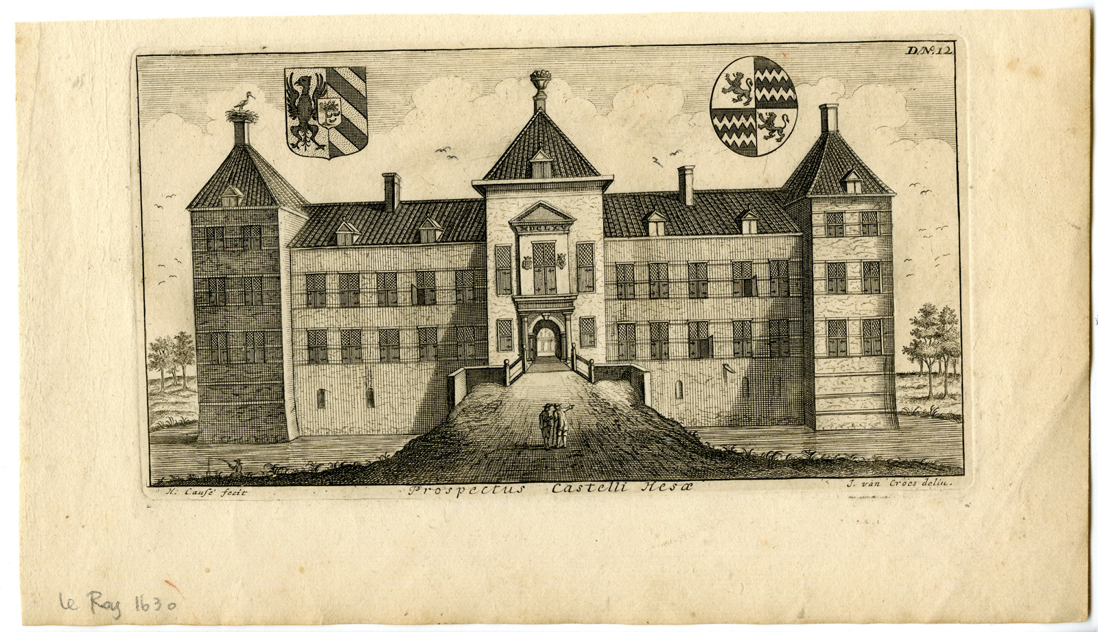 , Antique Print-CASTLE OF HEEZE-NETHERLANDS-Le Roy-Cantillon-1696, Pictura Antique Prints