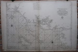 Antique map-BRITTANY-SEA CHART-PORT LOUIS-VANNES-Jaillot-Mortier-1693
