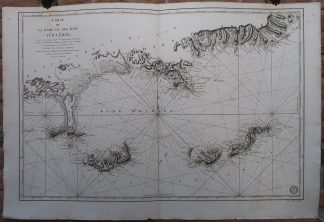 Antique map-HYERES-ISLANDS-MEDITERREAN-FRANCE-Depot de la Marine-1792