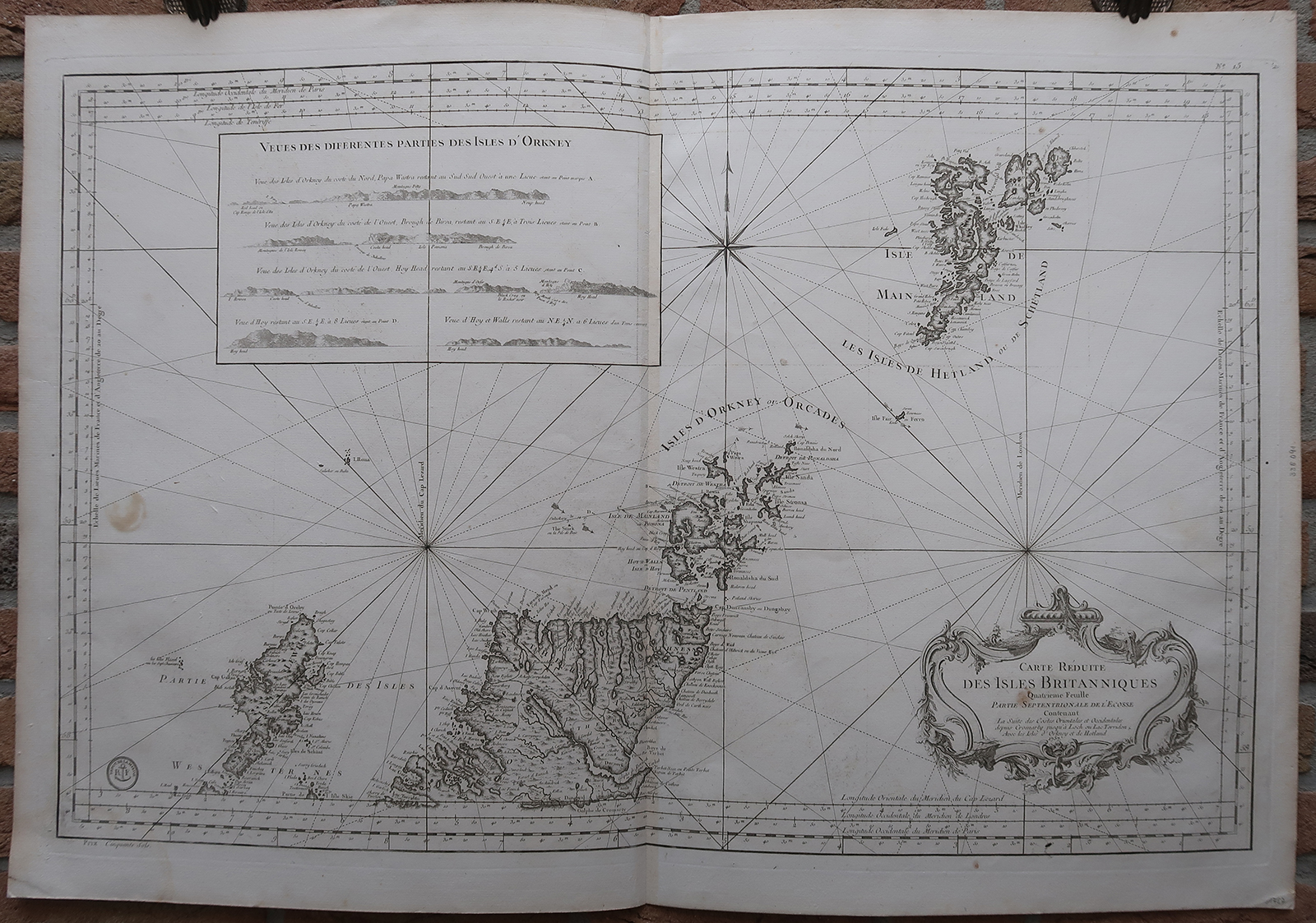 , Antique map-SEA CHART-SCOTLAND-SHETLAND-ORKNEY-Bellin-Depot de la Marine-1765, Pictura Antique Prints