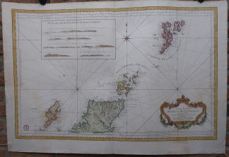 Antique map-SEA CHART-SCOTLAND-ORKNEY-SHETLAND-Bellin-Depot de la Marine-1765