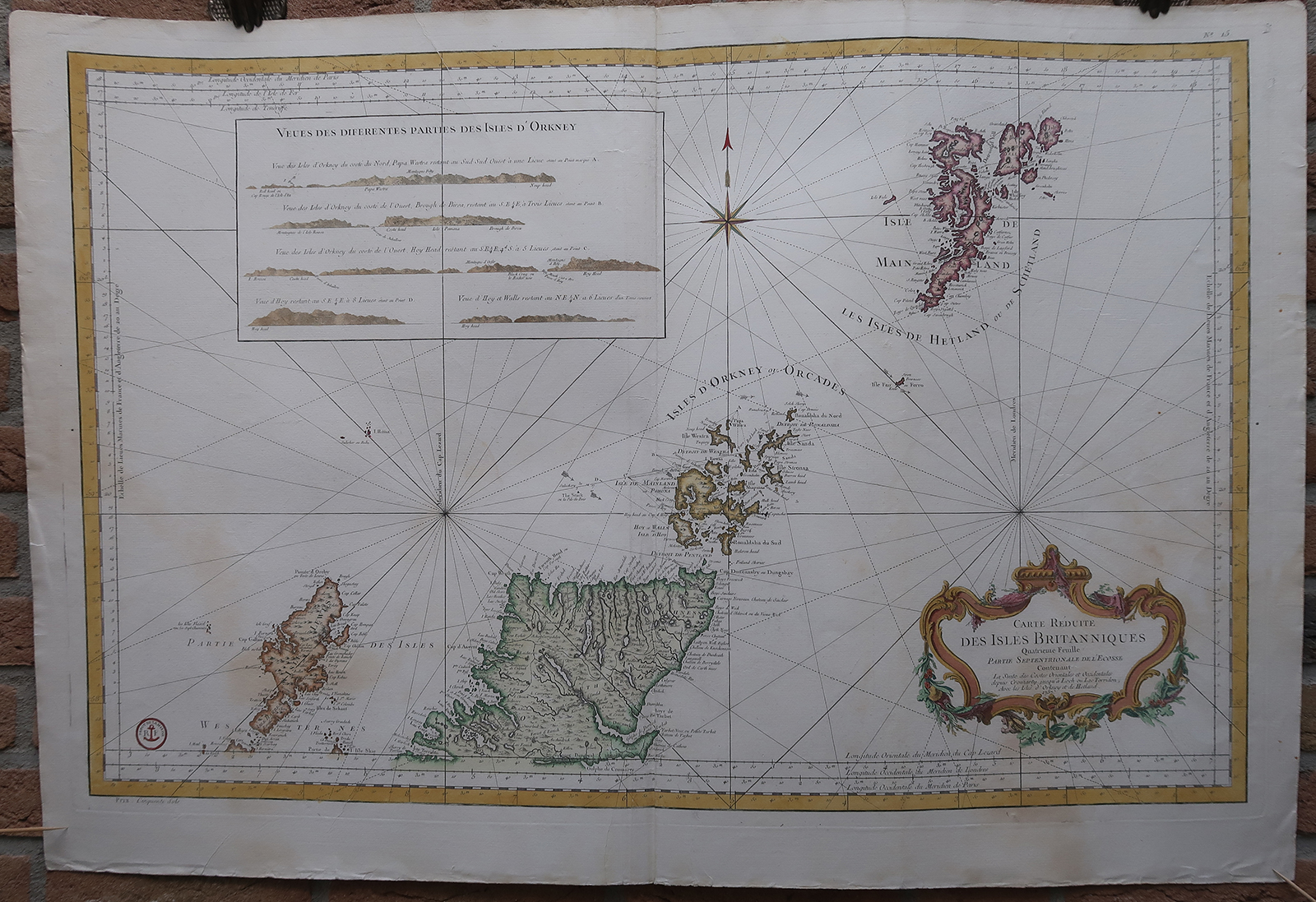 IMG 0063 2 416x285 Antique map-SEA CHART-SCOTLAND-ORKNEY-SHETLAND-Bellin-Depot de la Marine-1765