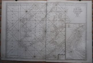 Antique map-SEA CHART-IRELAND-IRISH SEA-SCOTLAND-ENGLAND-Jaillot-Mortier-1693