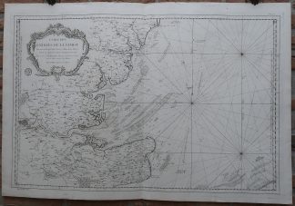 Antique map-SEA CHART-ENGLAND-THAMES-LONDON-Bellin-Depot de la Marine-1765