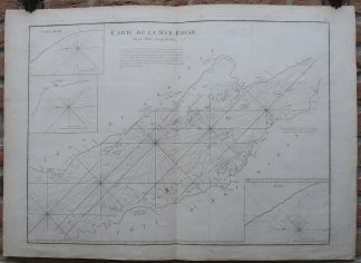Antique map-SEA CHART-RED SEA-JEDDAH-MOCHA-SAUDI ARABIA-Mannevillette-1775