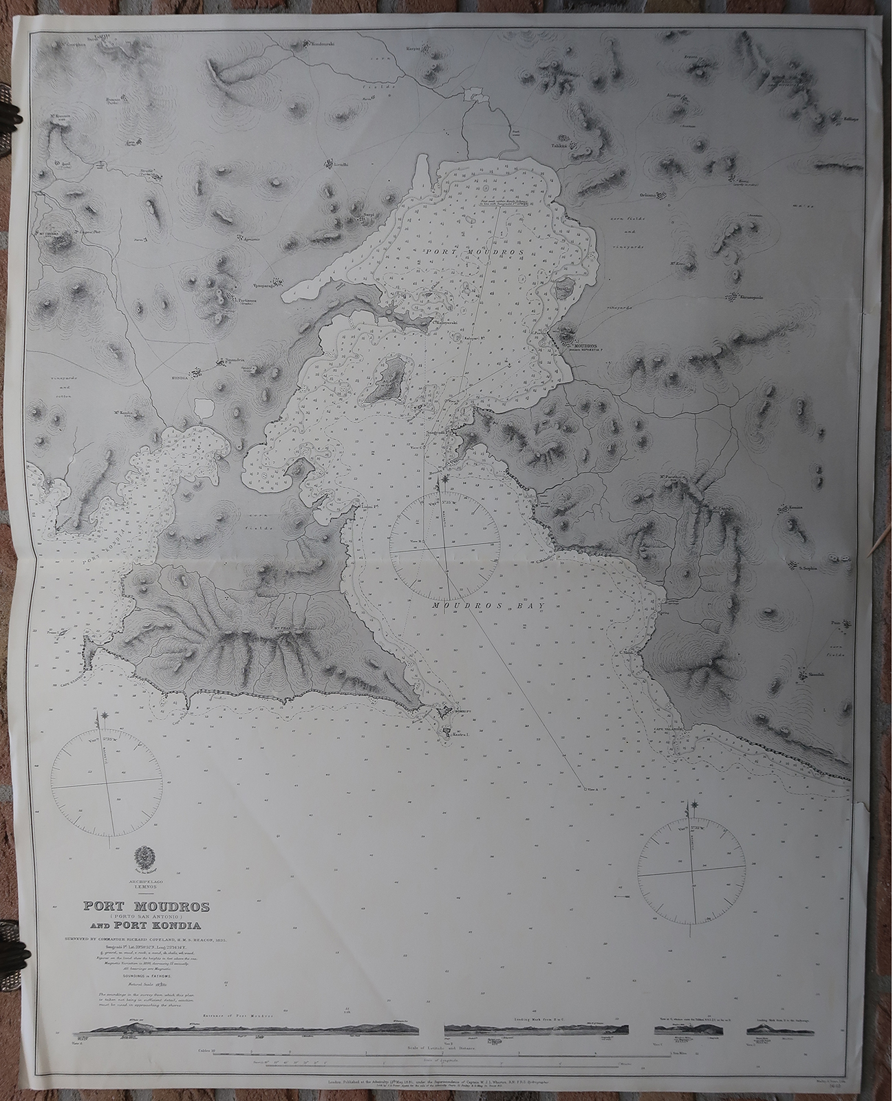 IMG 0101 2 416x513 Antique map-SEA CHART-LEMNOS-LIMNOS-GREECE-MOUDROS-KONTIAS-Copeland-1891